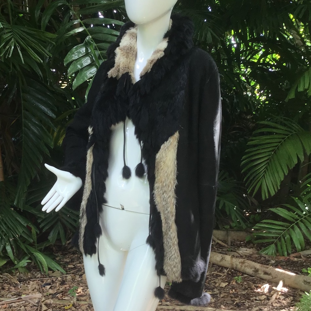 Italian suede and fur Jacket - Picture 12 of 14